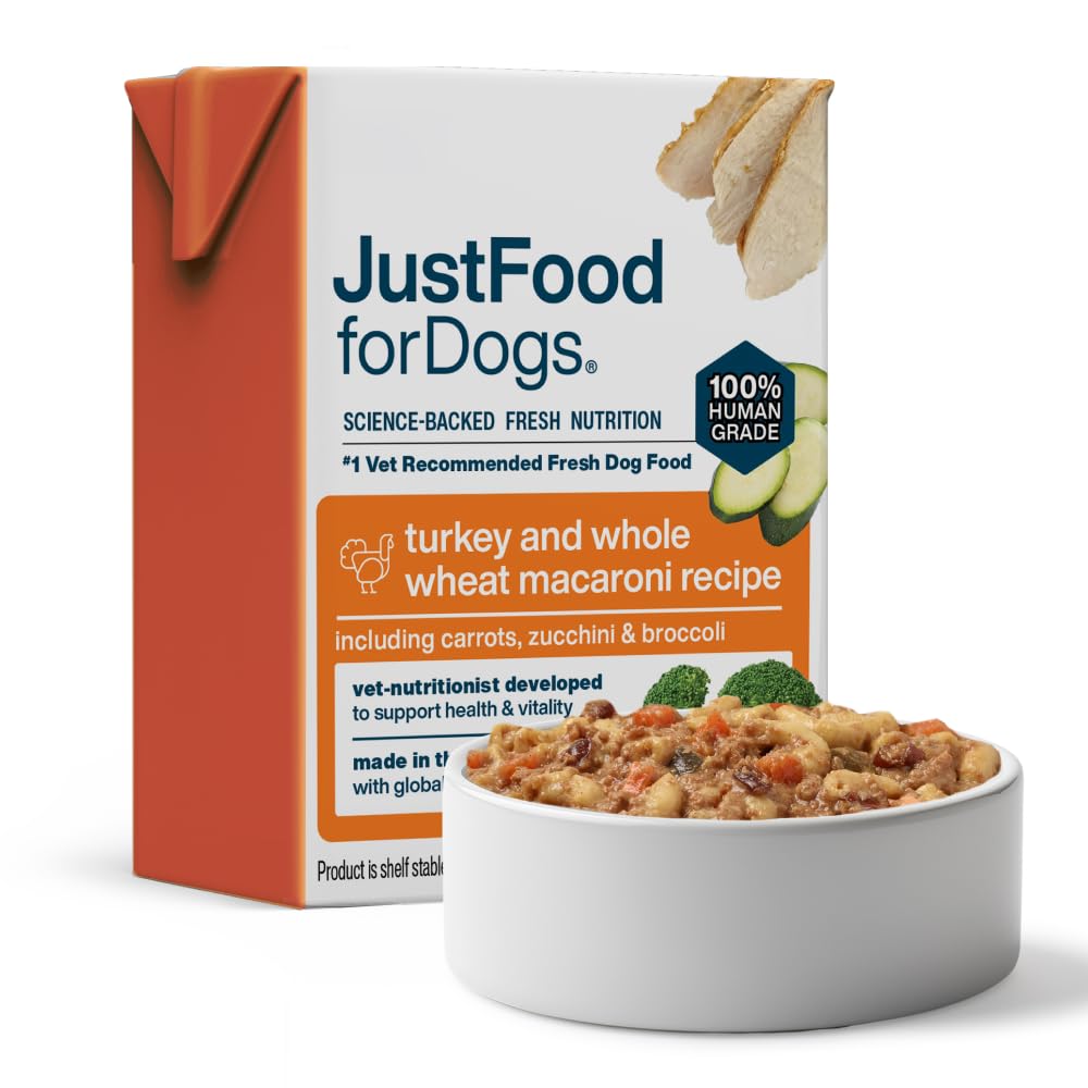 JustFoodForDogs emballage avant montrant la recette et le format pratique