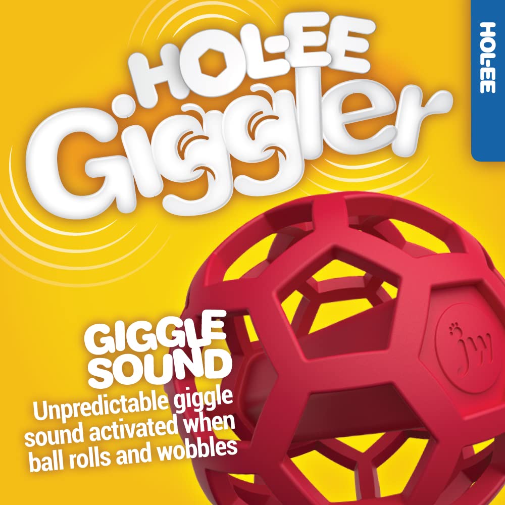 JW HOL-ee Giggler remplie de friandises illustrant distribution et jeu mental bénéfique