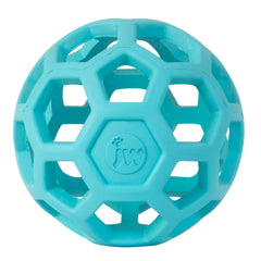 JW Hol-ee Roller vue de face montrant la balle et couleur bleu, stimule le jeu