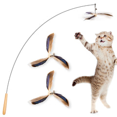 JXFUKAL baguette face avant montrant le fil, attire et amuse le chat