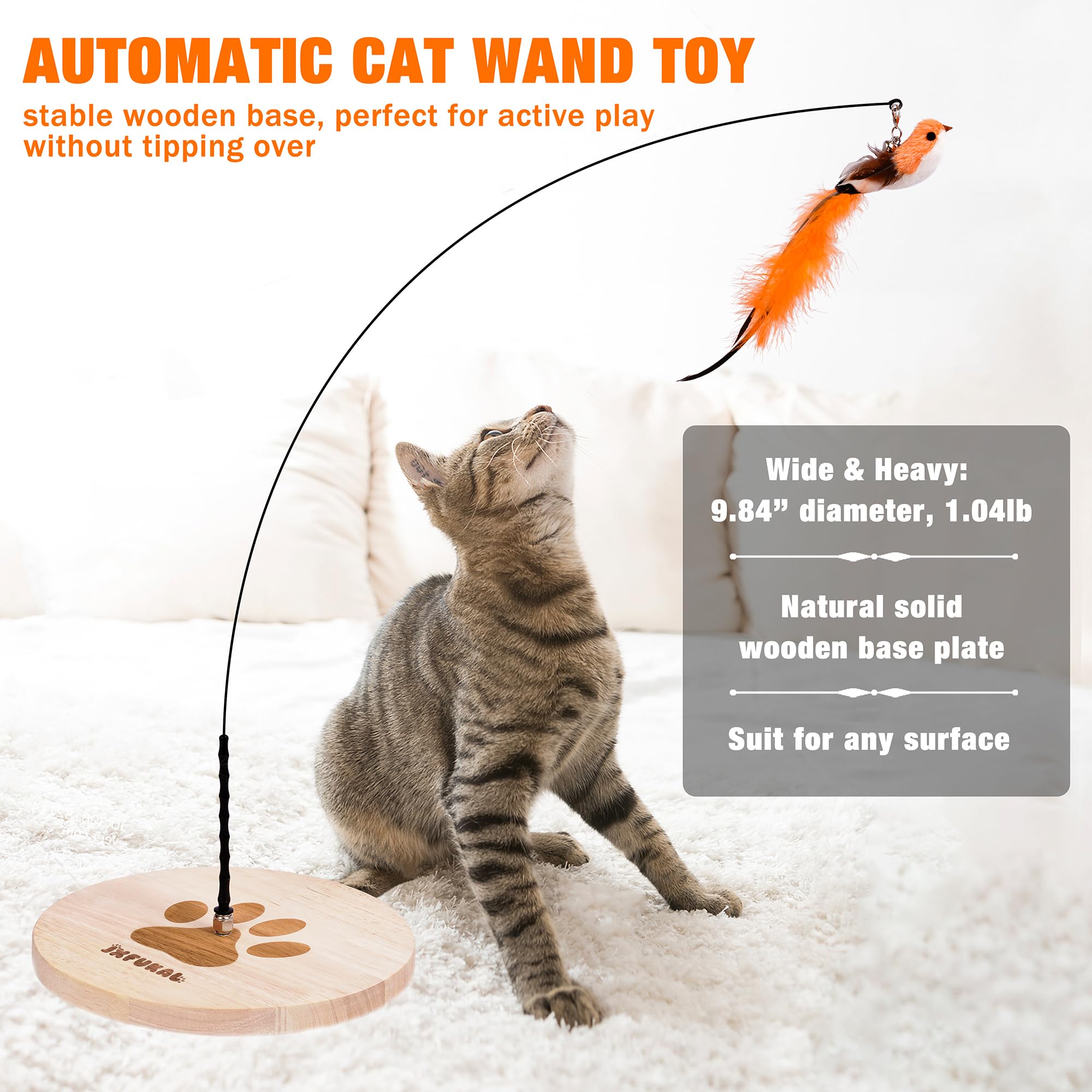 JXFUKAL baguette flexible gros plan, rebond stimulant pour le chat