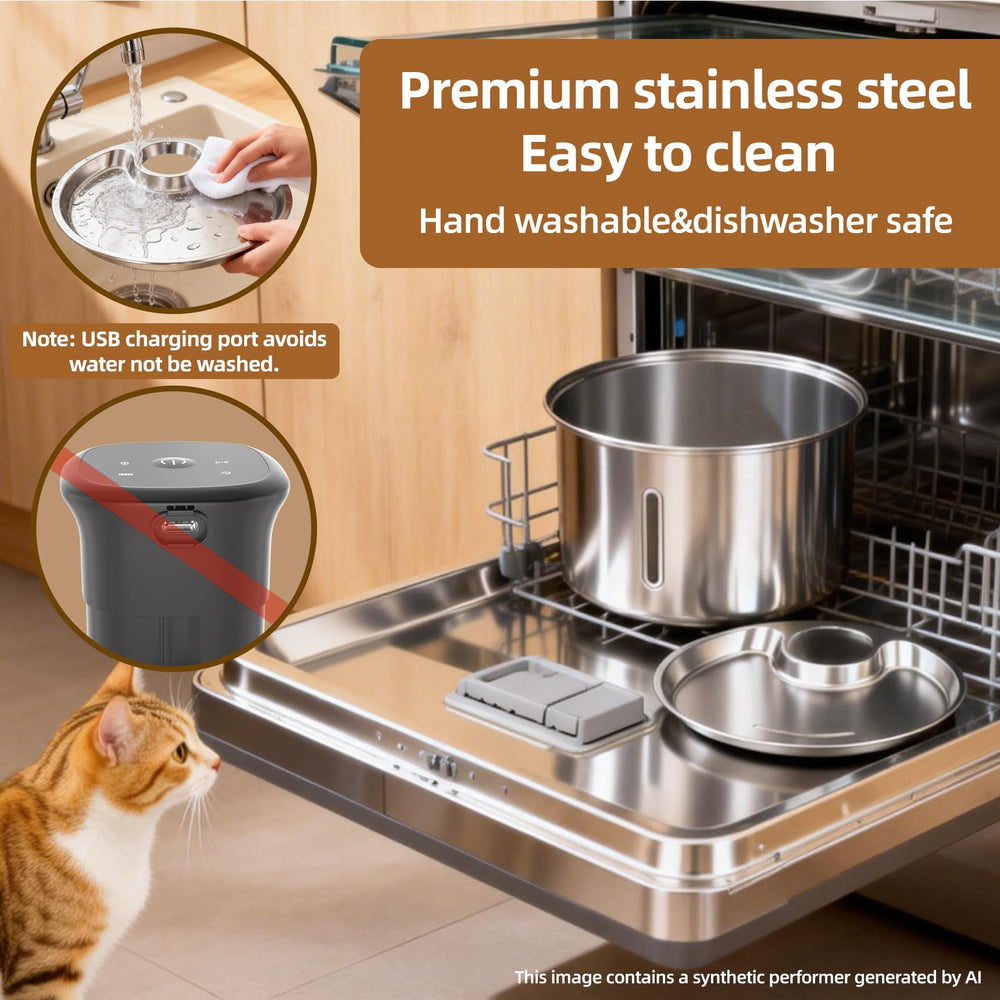 Jzla pro avec un chat à côté pour comparaison de taille et démonstration de capacité 3,2 L