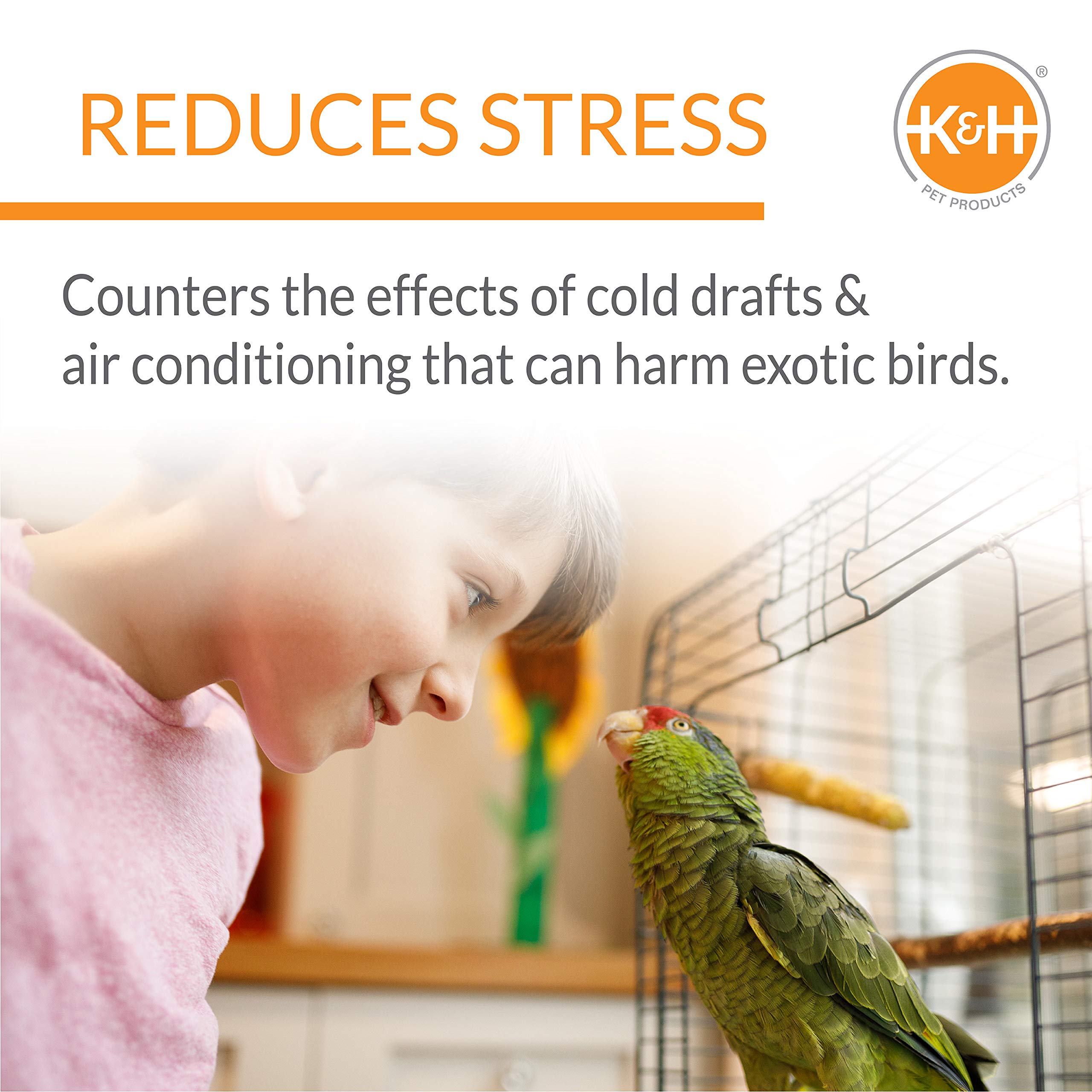 K&H oiseau blotti contre le panneau réduit stress thermique