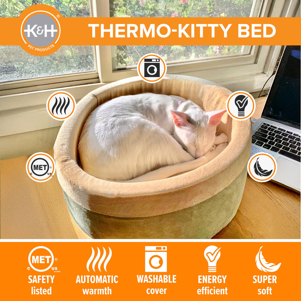 Housse retirée du K&H Thermo-Kitty pour lavage en machine pratique
