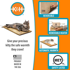 K&H Thermo-Kitty Mat élément chauffant extrait montrant facilité d'entretien