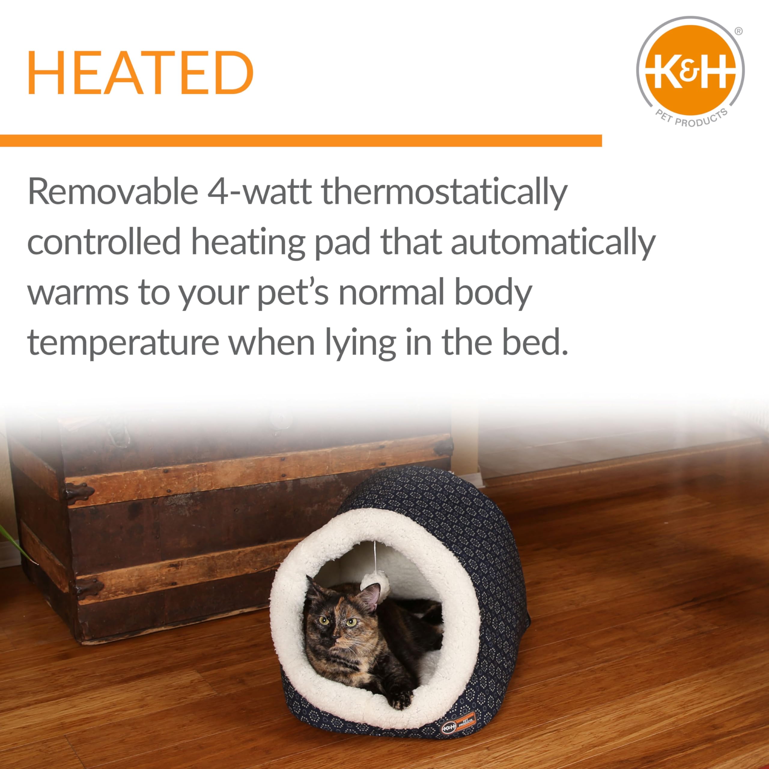 K&H Thermo-Pet Cave porte arrière ouverte transformable en tunnel pour jeu