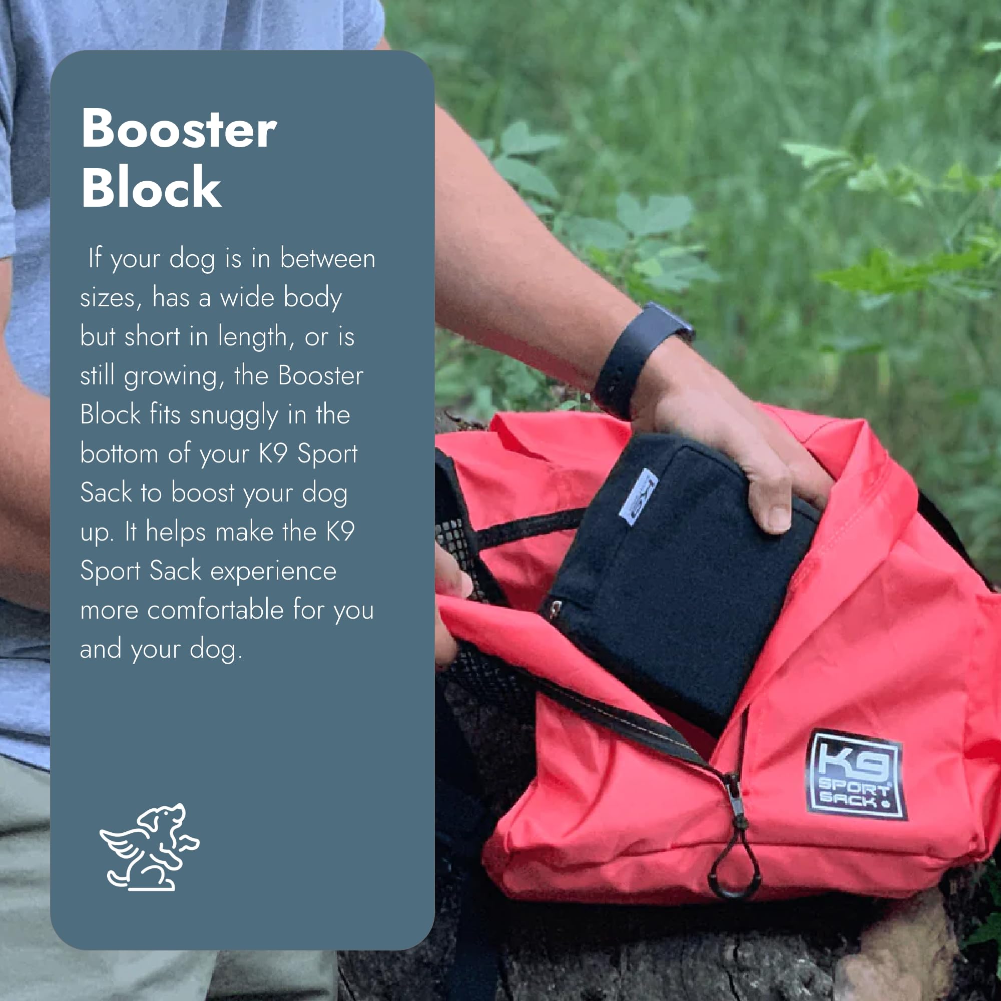 K9 Sport Sack Booster Block avec housse détachable, facile à laver et hygiénique