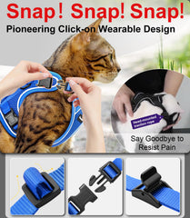 Kaazylab harnais porté par chat pour promenade contrôlée