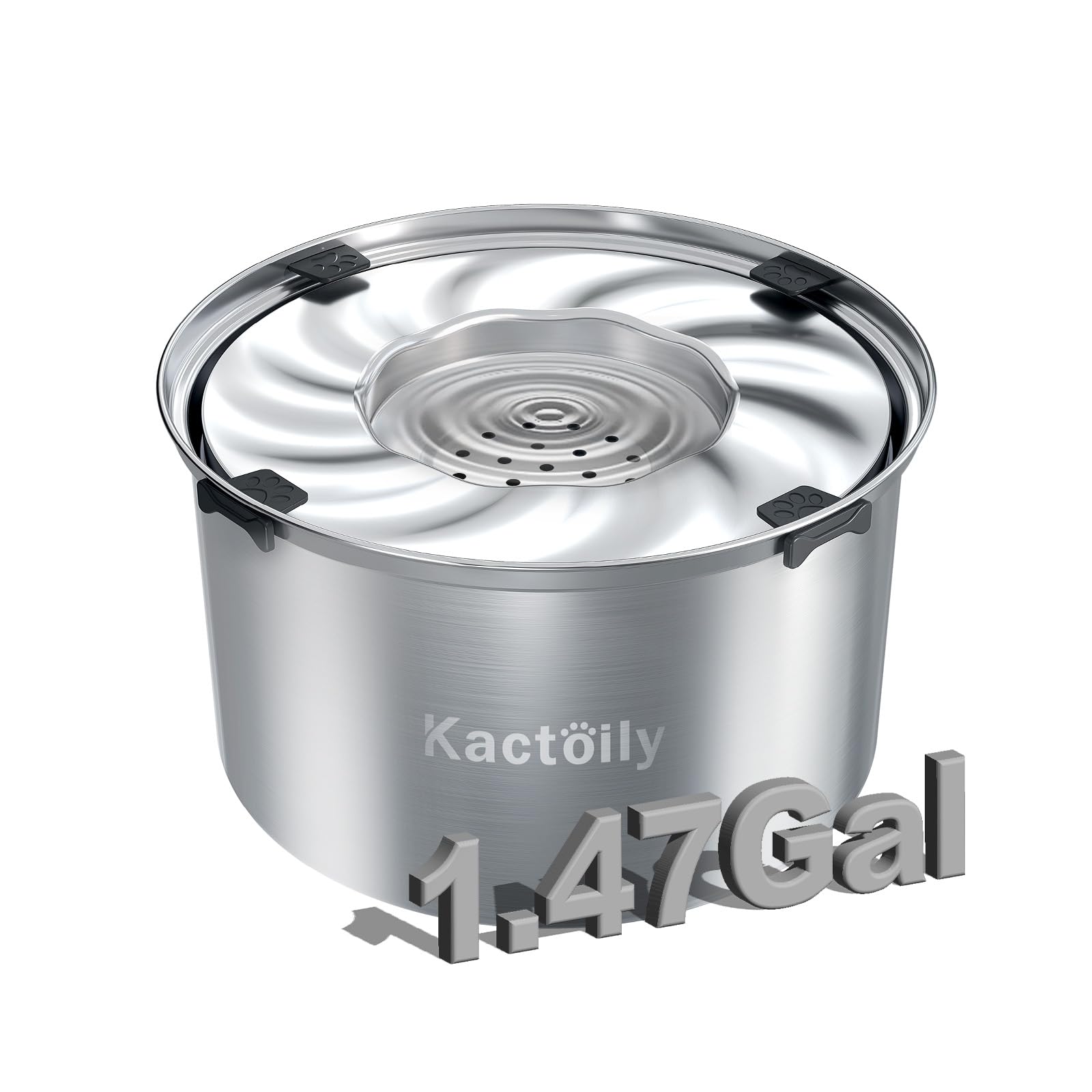 kactoily abreuvoir face avant montrant capacité et finition inox durable