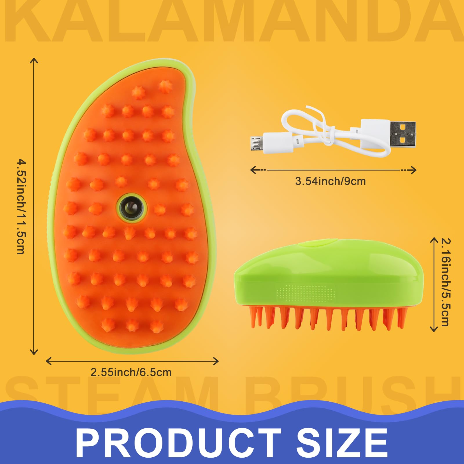 KALAMANDA gros plan picots en silicone pour brossage doux