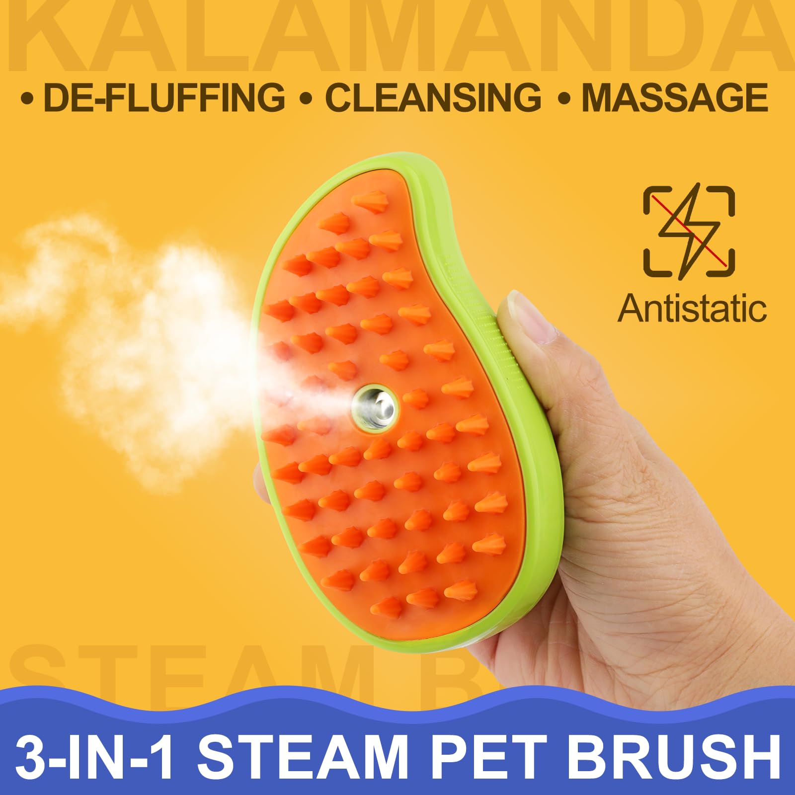 KALAMANDA brosse en usage sur chat pour retrait des poils