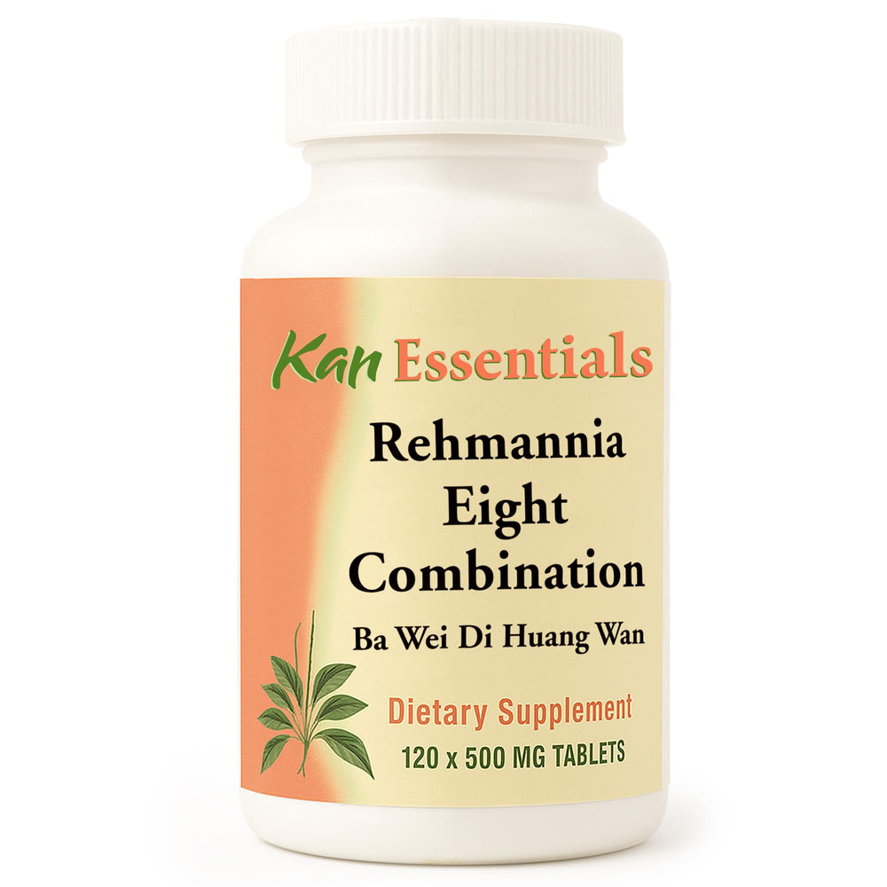Kan Herb emballage avant Rehmannia montrant flacon et bénéfice qualité