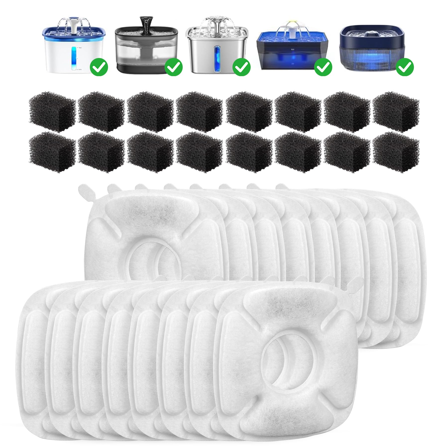 KANCHOU emballage avant montrant lot 32 filtres et compatibilité Veken pour tranquillité