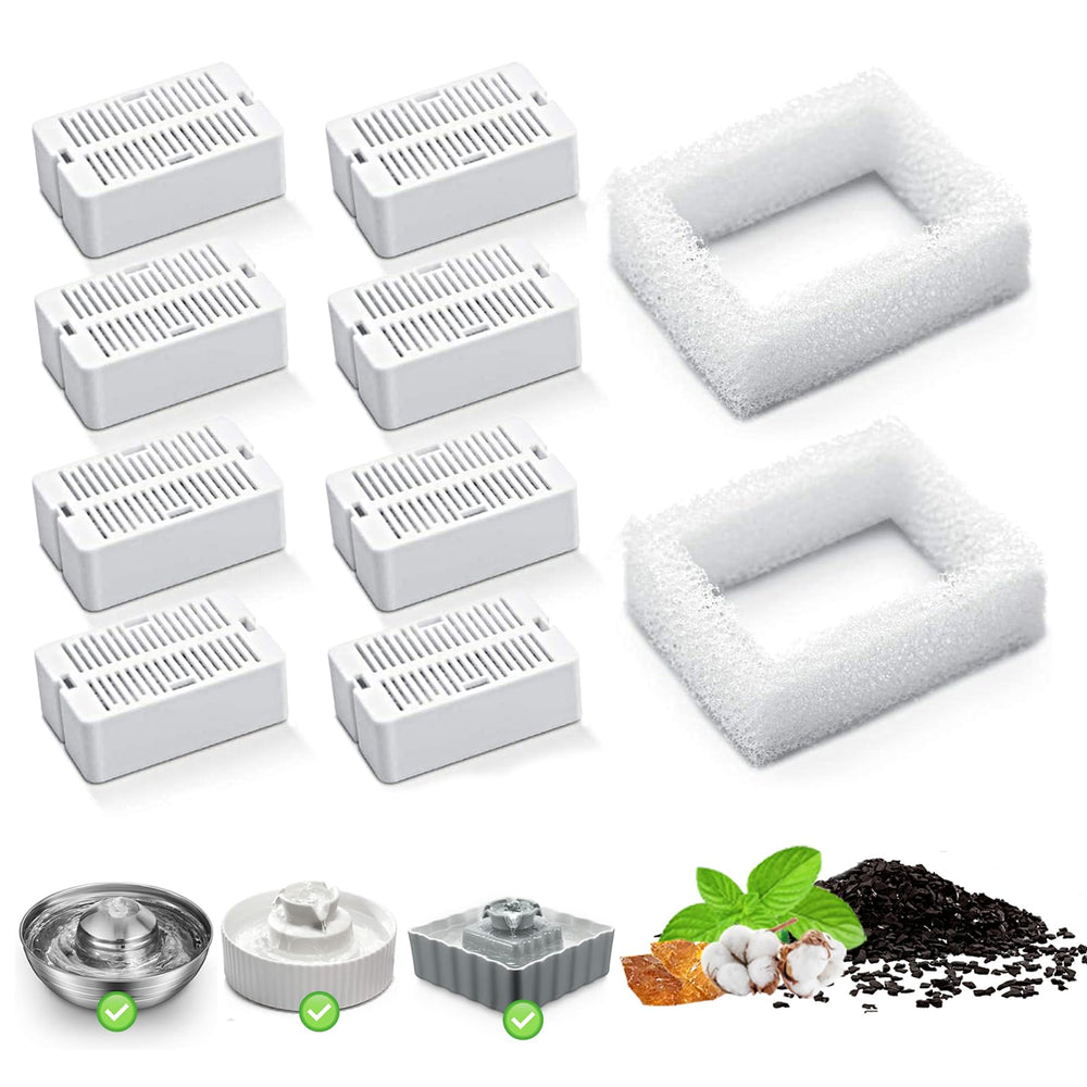 KANCHOU packaging avant montrant lot de 8 filtres et 2 mousses pour commodité