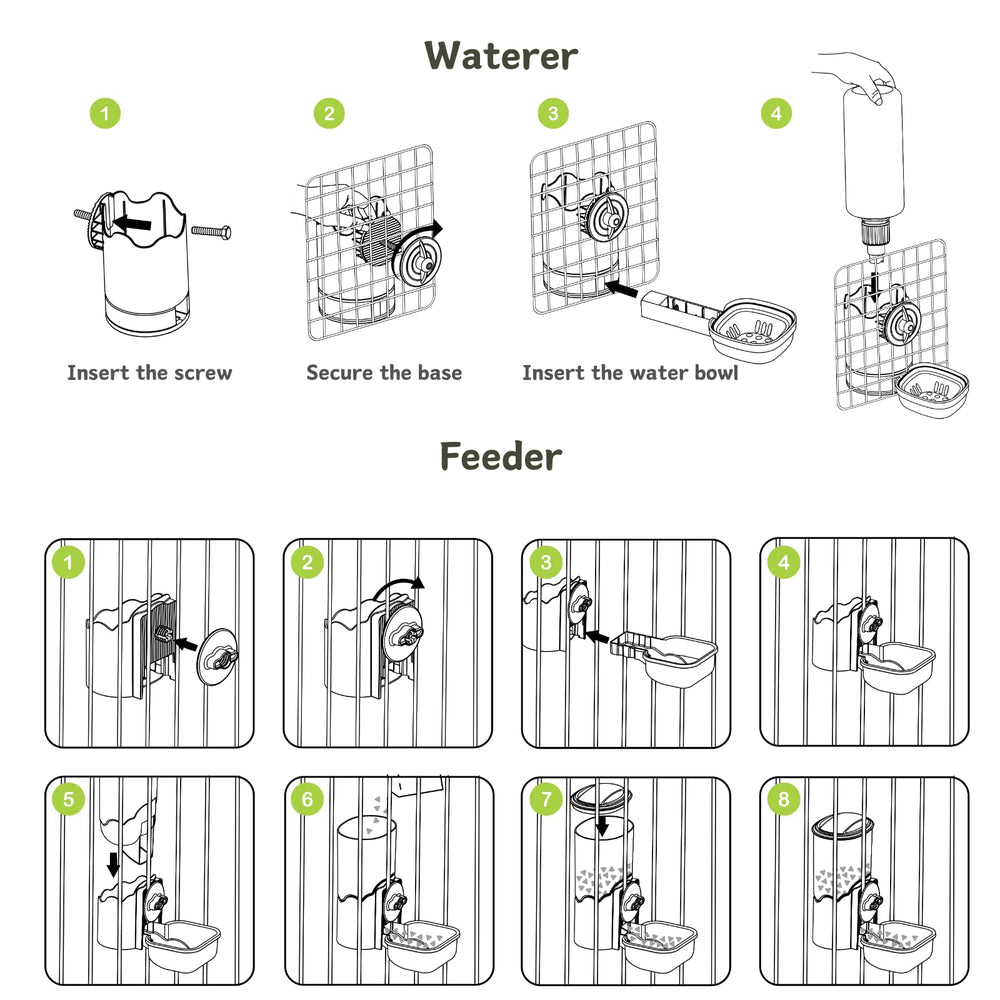 Kassiva dispositif installé dans une cage illustrant facilité d’usage