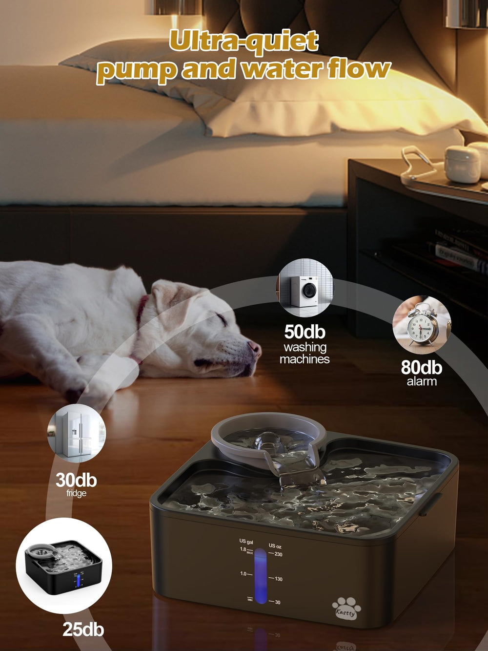 Kastty détail du filtre charbon actif pour eau plus propre