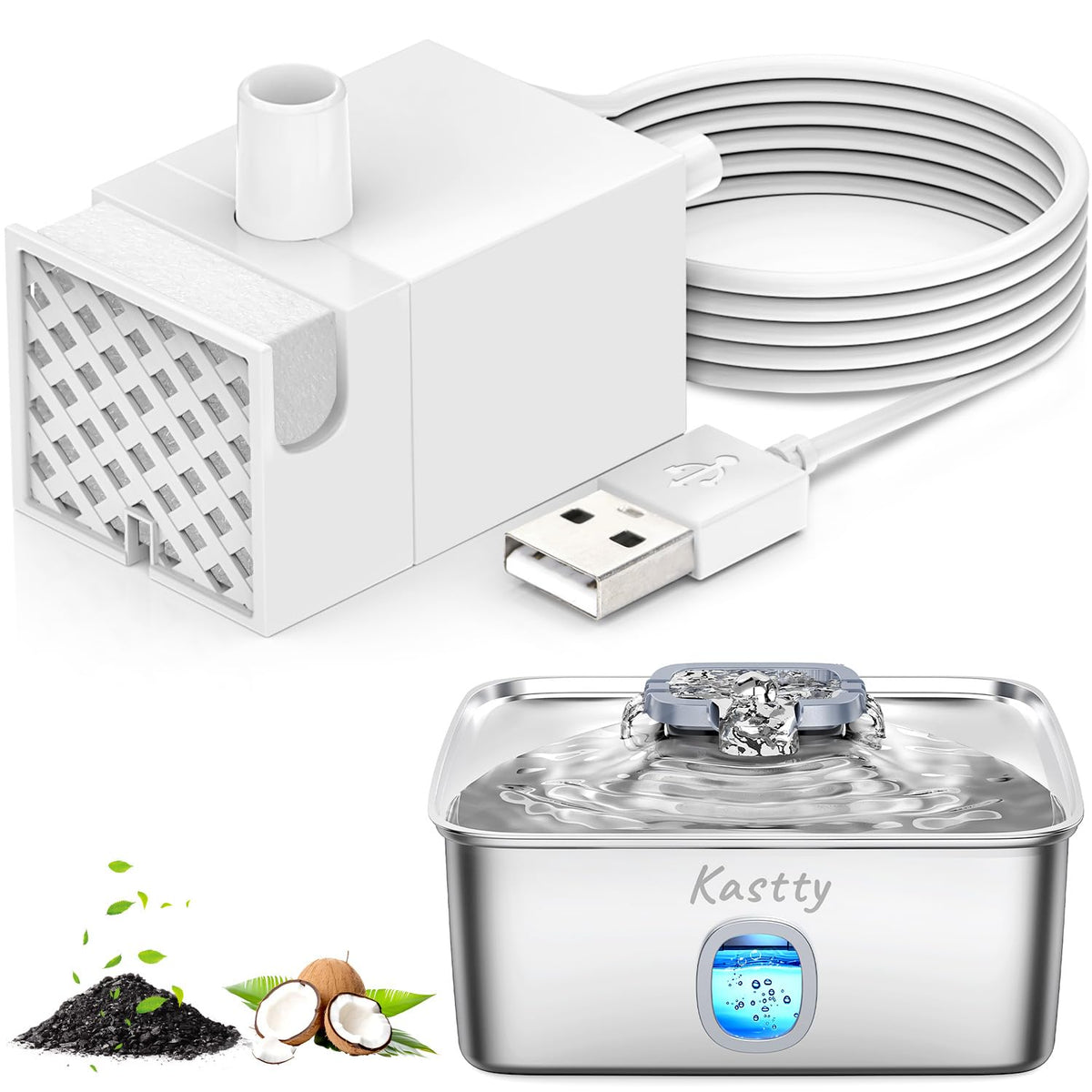 Kastty pompe face avant montrant design compact et installation facile