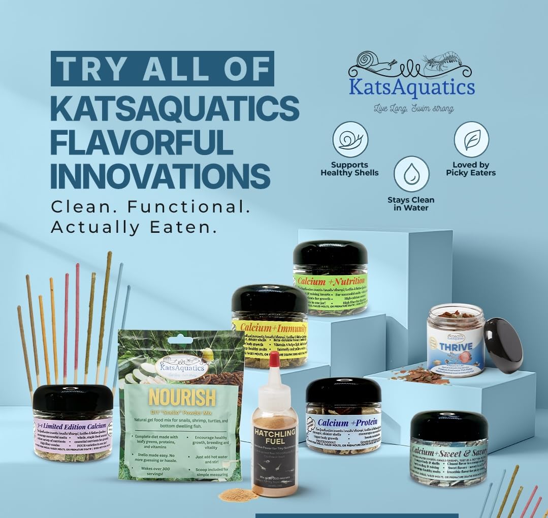 Étiquette KatsAquatics détaillant ingrédients naturels et bénéfices nutritionnels