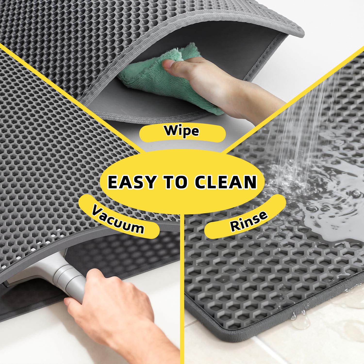 kaxionage tapis rincé sous eau nettoyable en quelques secondes
