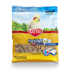 Kaytee emballage avant Forti-Diet Egg-Cite montrant le sac et bénéfice nutritionnel