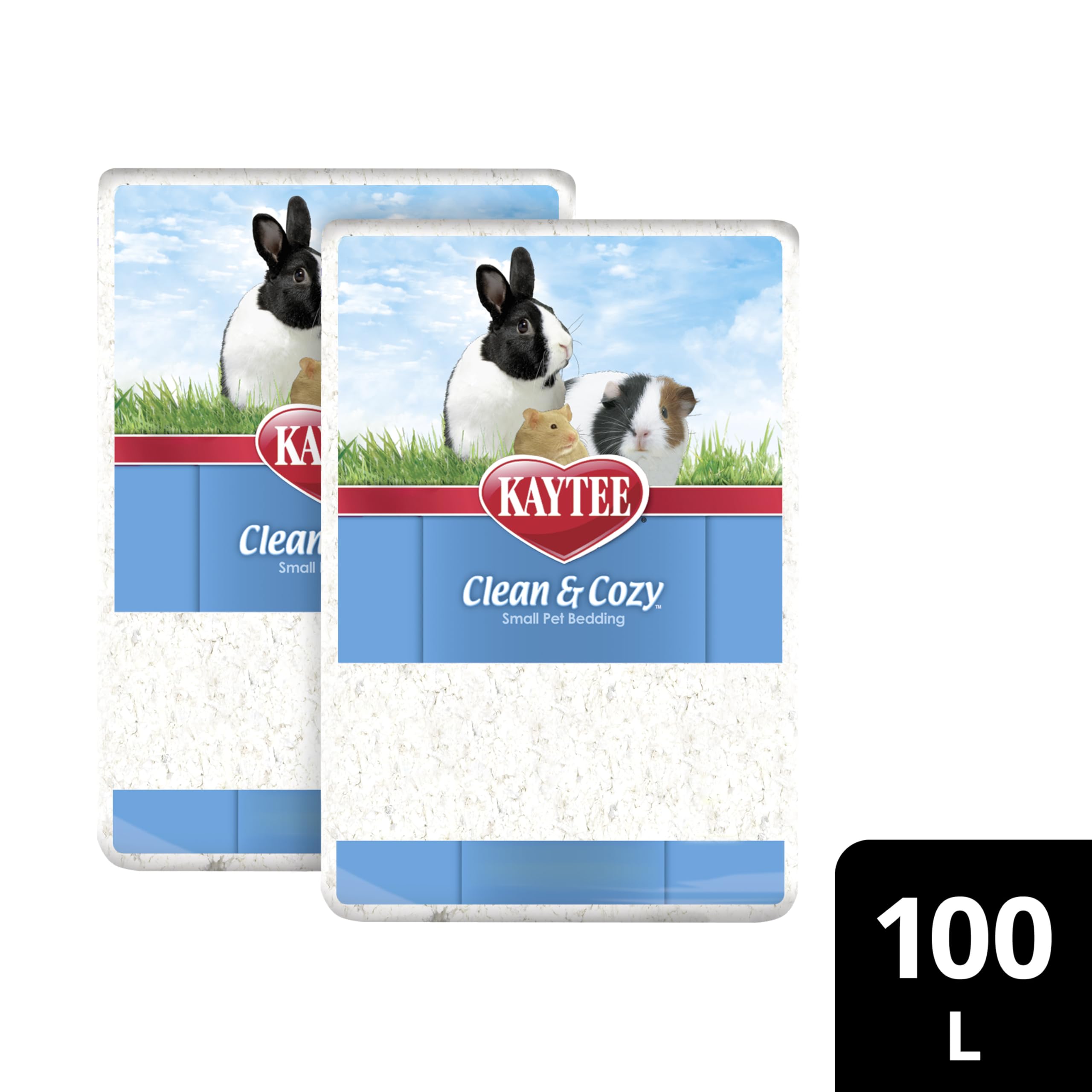 Kaytee mise en situation habitat montrant confort pour lapin et cochon d'Inde