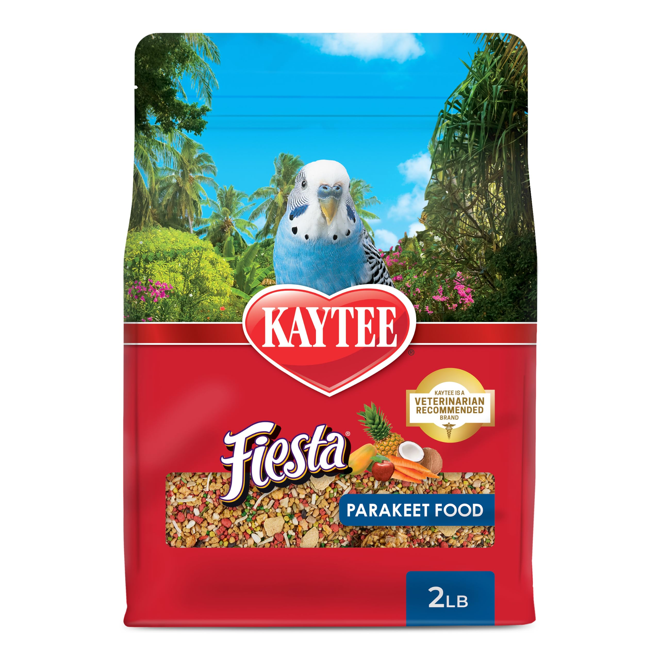 Kaytee emballage avant montrant le mélange festif et attractif
