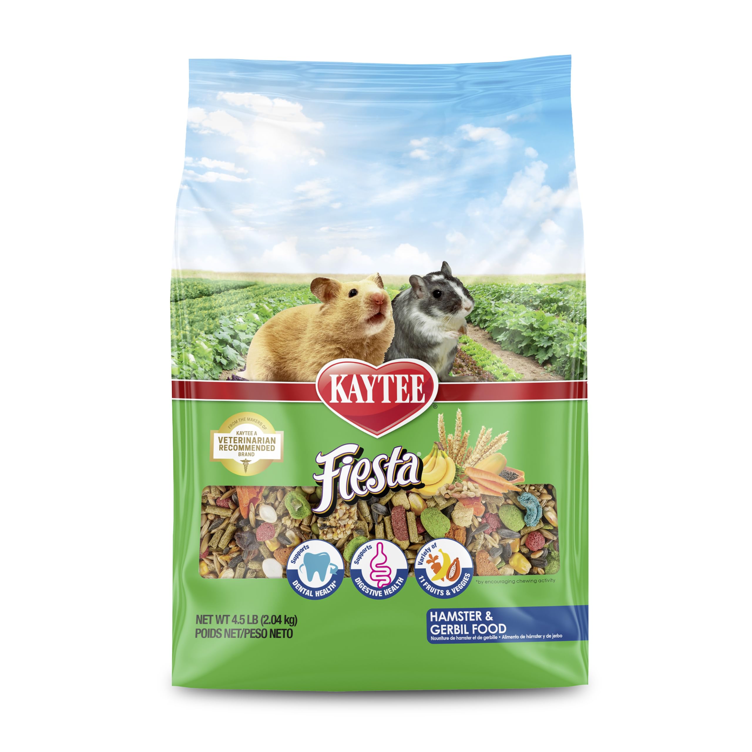 Kaytee emballage avant montrant mélange stimulant et alimentation complète