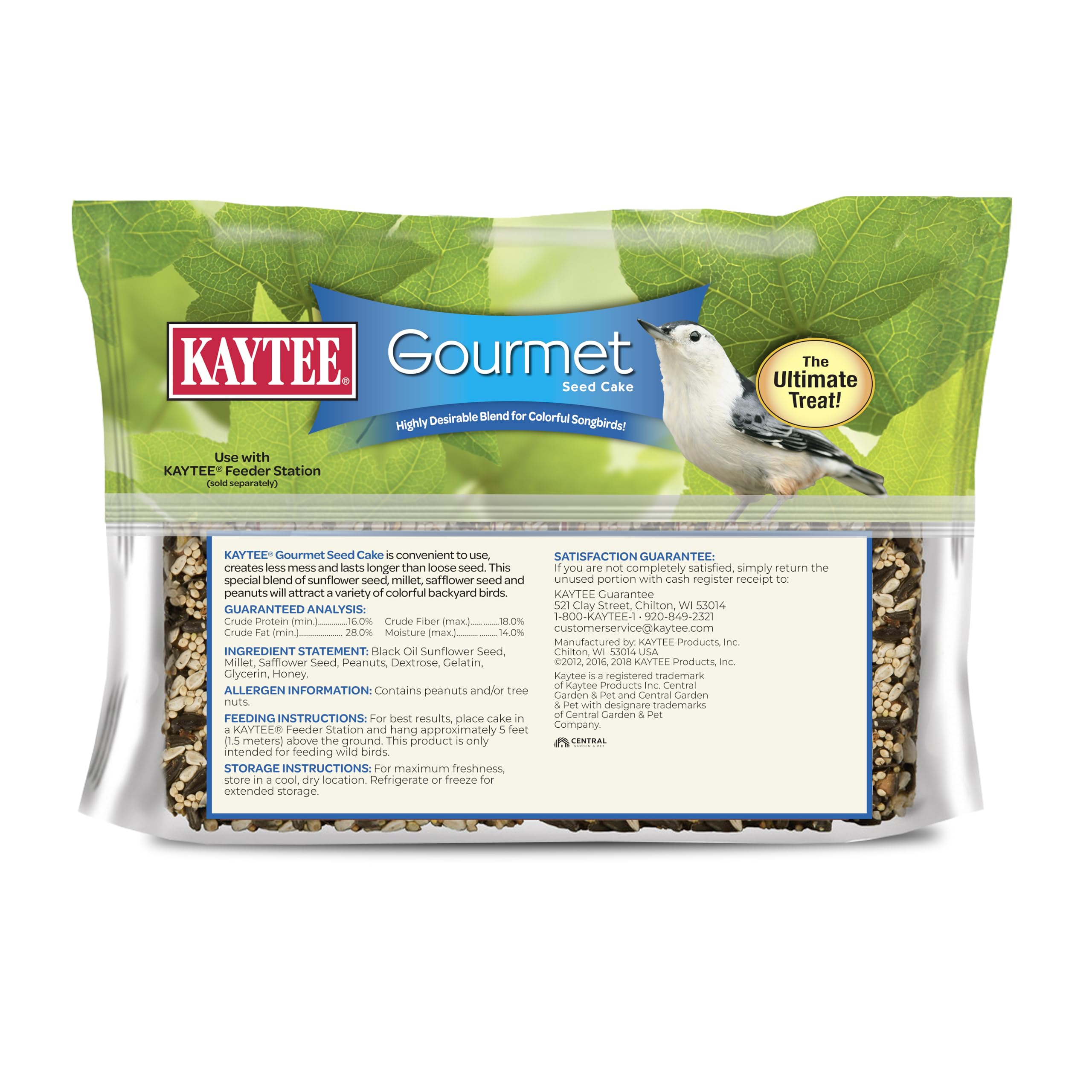 Kaytee vue de profil du bloc compressé montrant forme pratique et solide