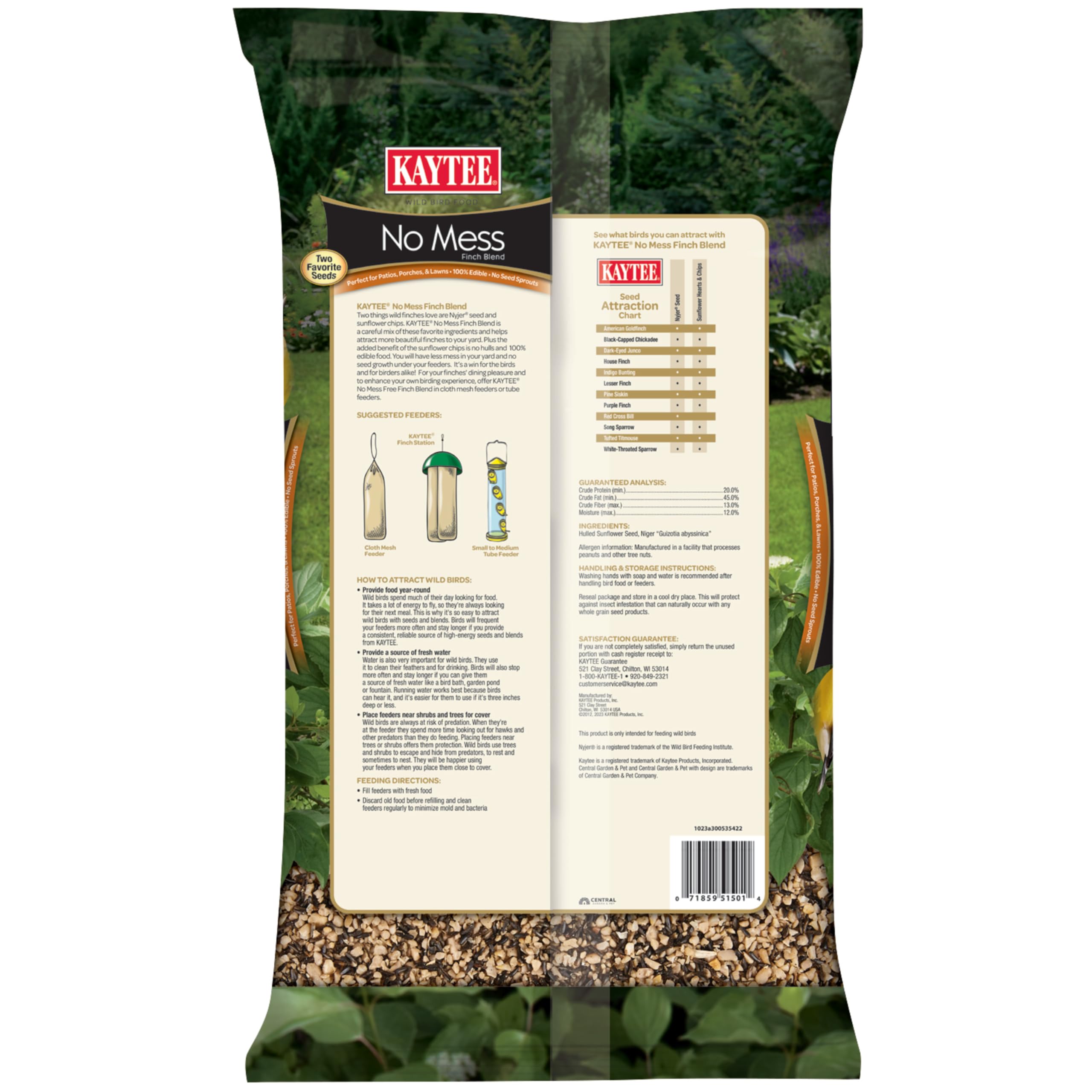 Kaytee gros plan nyjer montrant texture fine, favorise l'attraction des chardonnerets