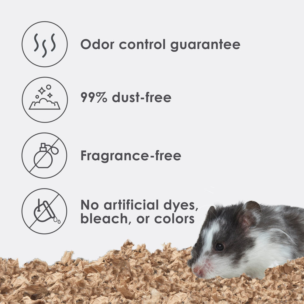 Kaytee gros plan granulométrie papier montrant texture douce pour confort des pattes