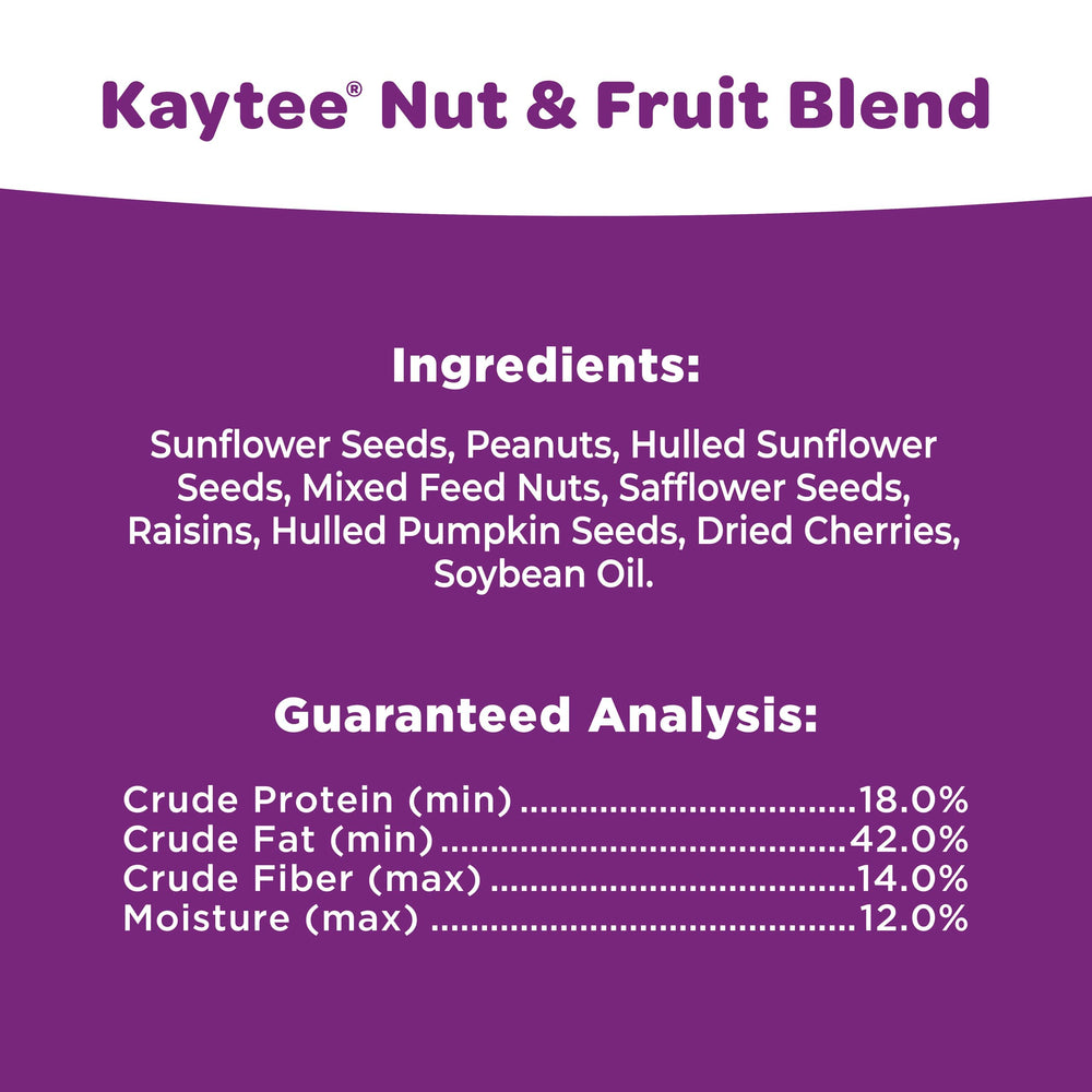 Kaytee texture du mélange montrant graines et morceaux