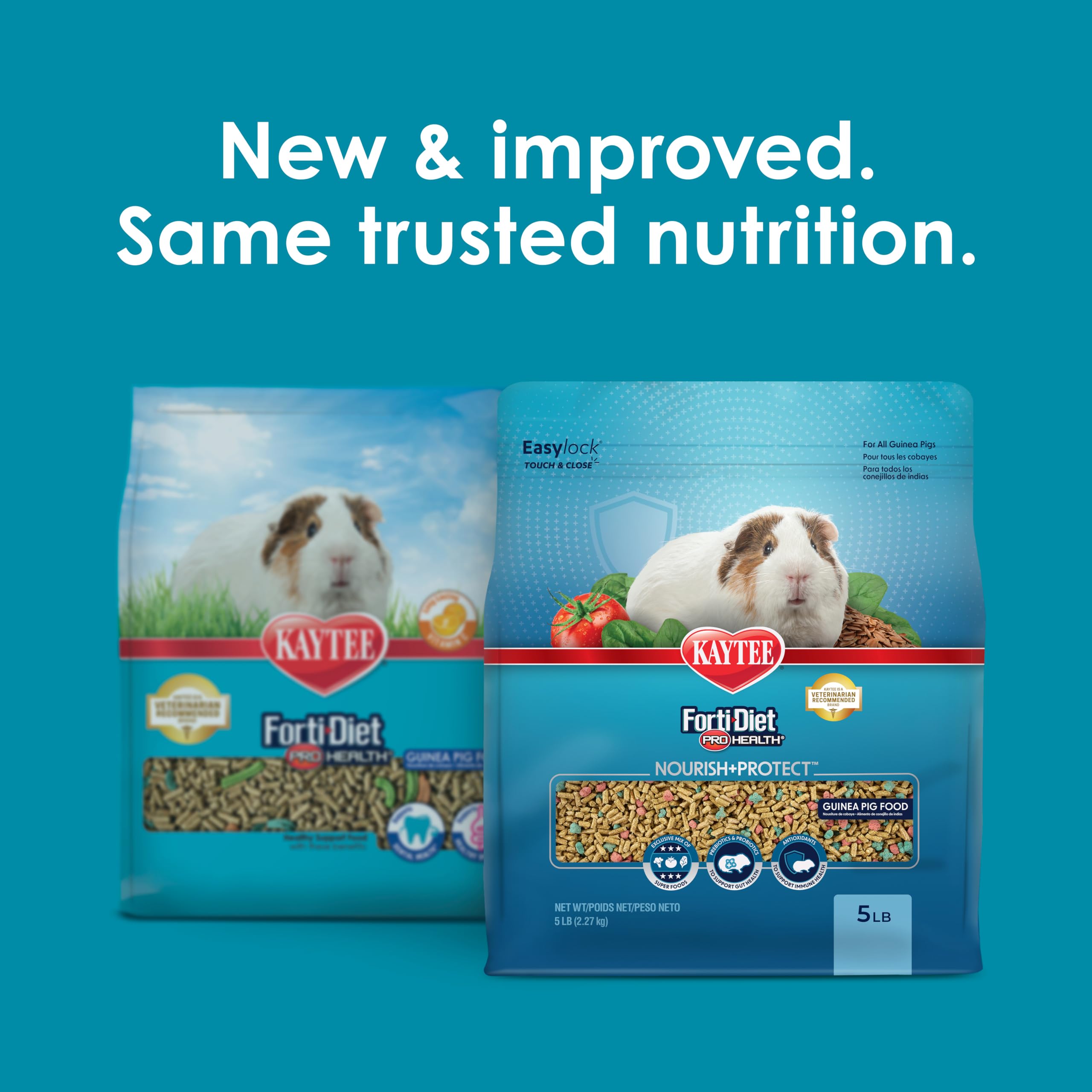Kaytee vue de profil du sachet 5 lb indiquant quantité et utilisation