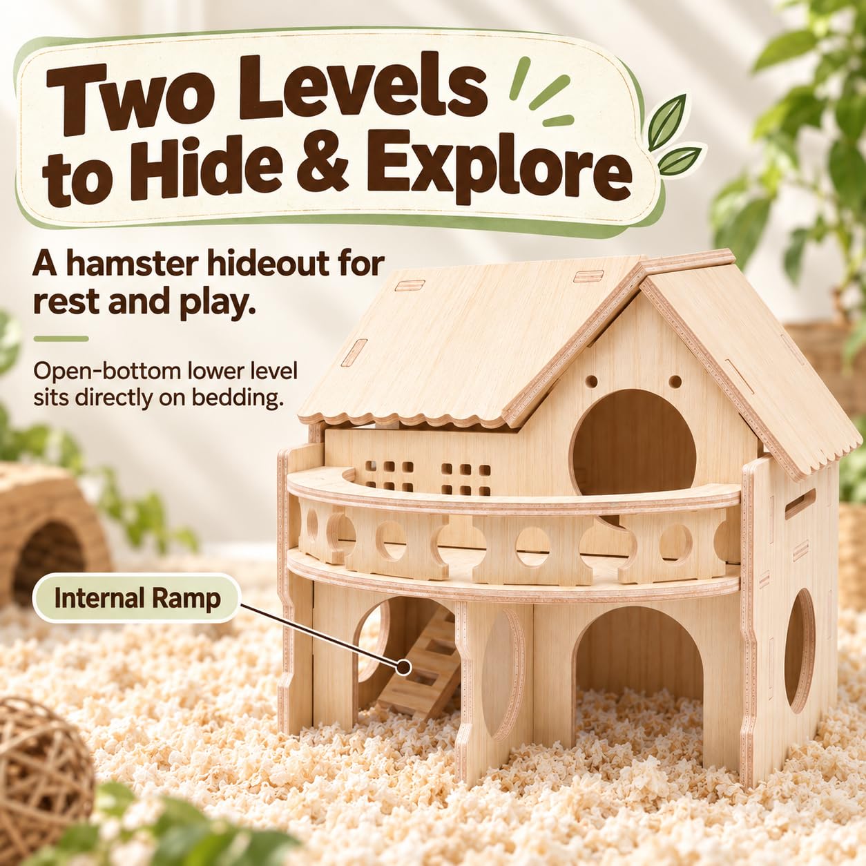 kcrygogo hamsters en train d'utiliser la maison stimulant l'activité