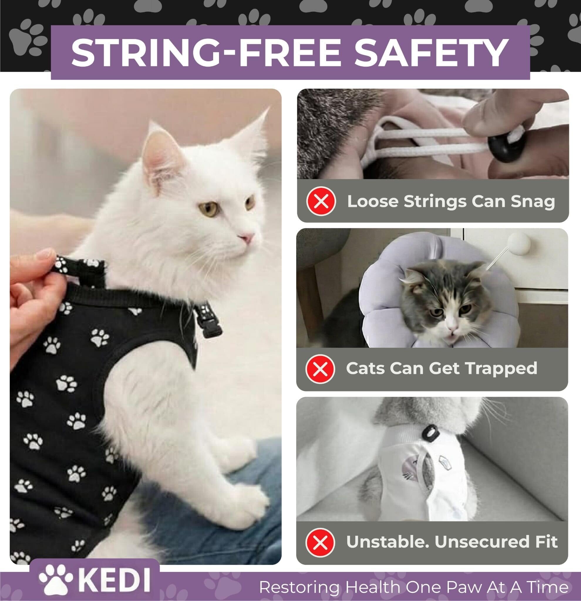 Kedi Cats Solutions gros plan du tissu respirant offrant confort et aération