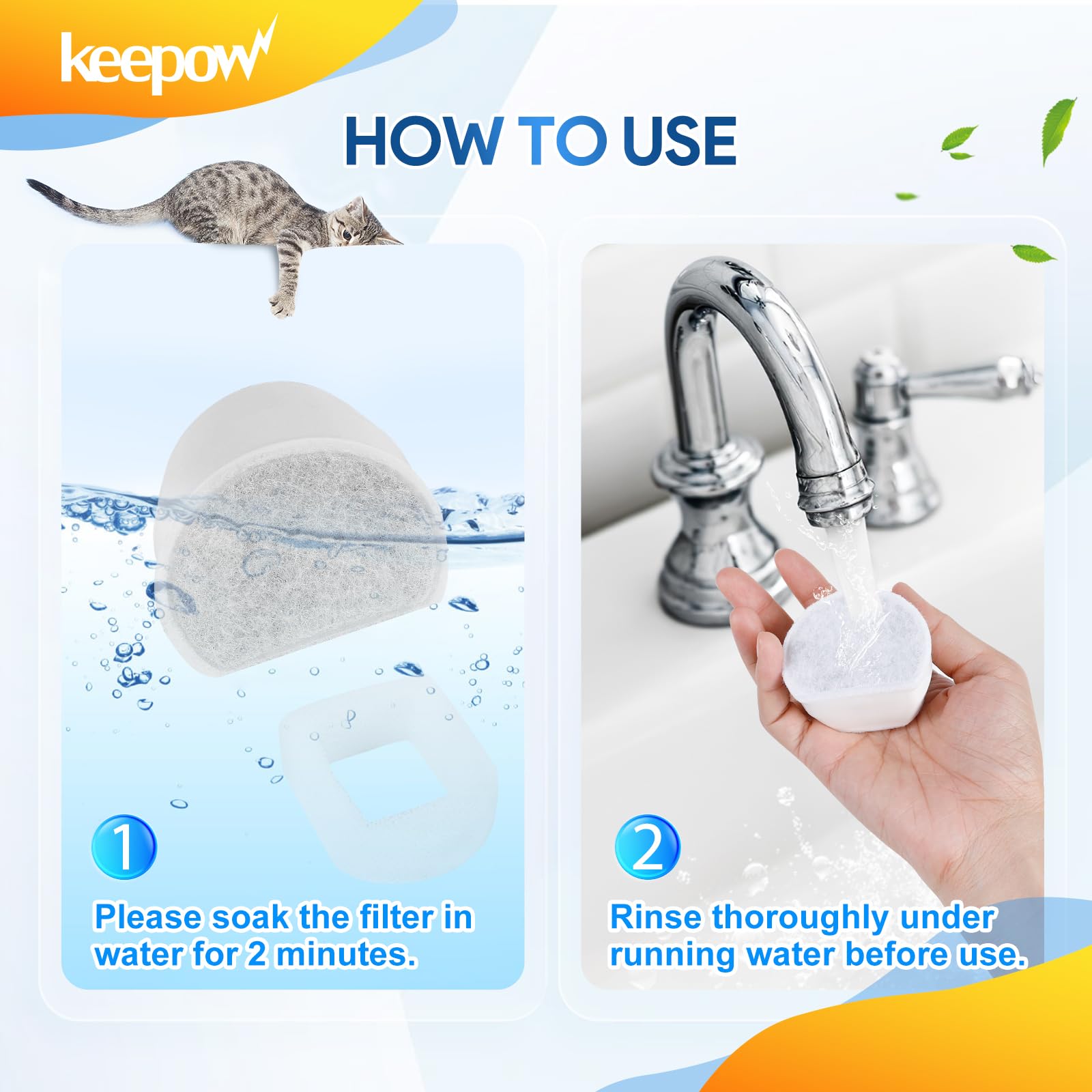 KEEPOW filtre installé dans fontaine assurant eau plus propre