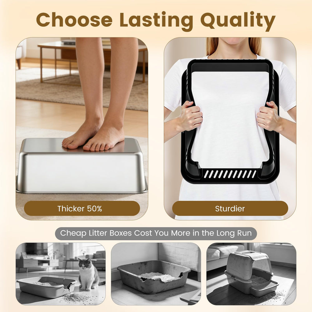 Keeyova bac comparatif taille avec règle montrant dimensions adaptées aux petits chats