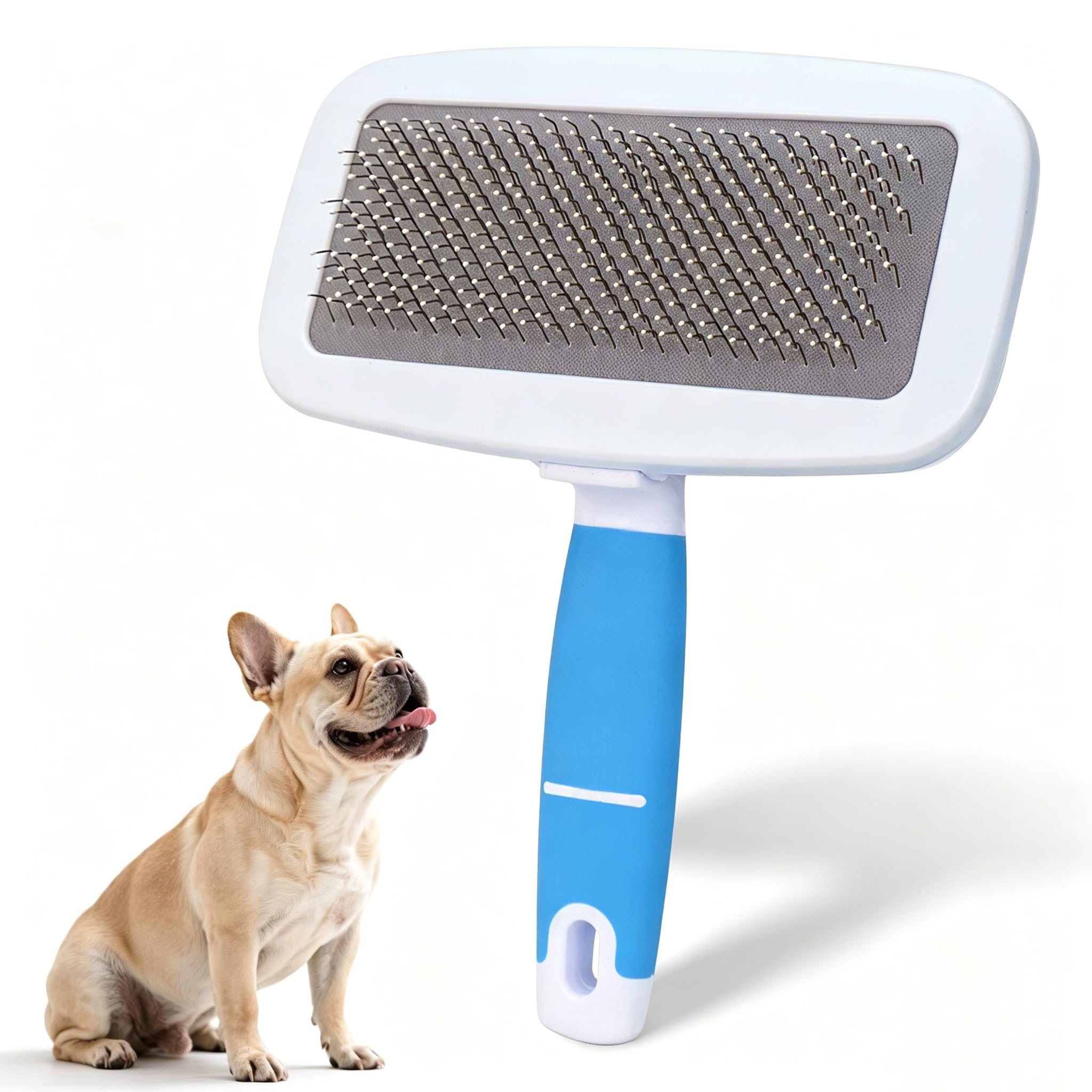 KEUYE brosse face avant montrant brins pour ramasser poils efficacement