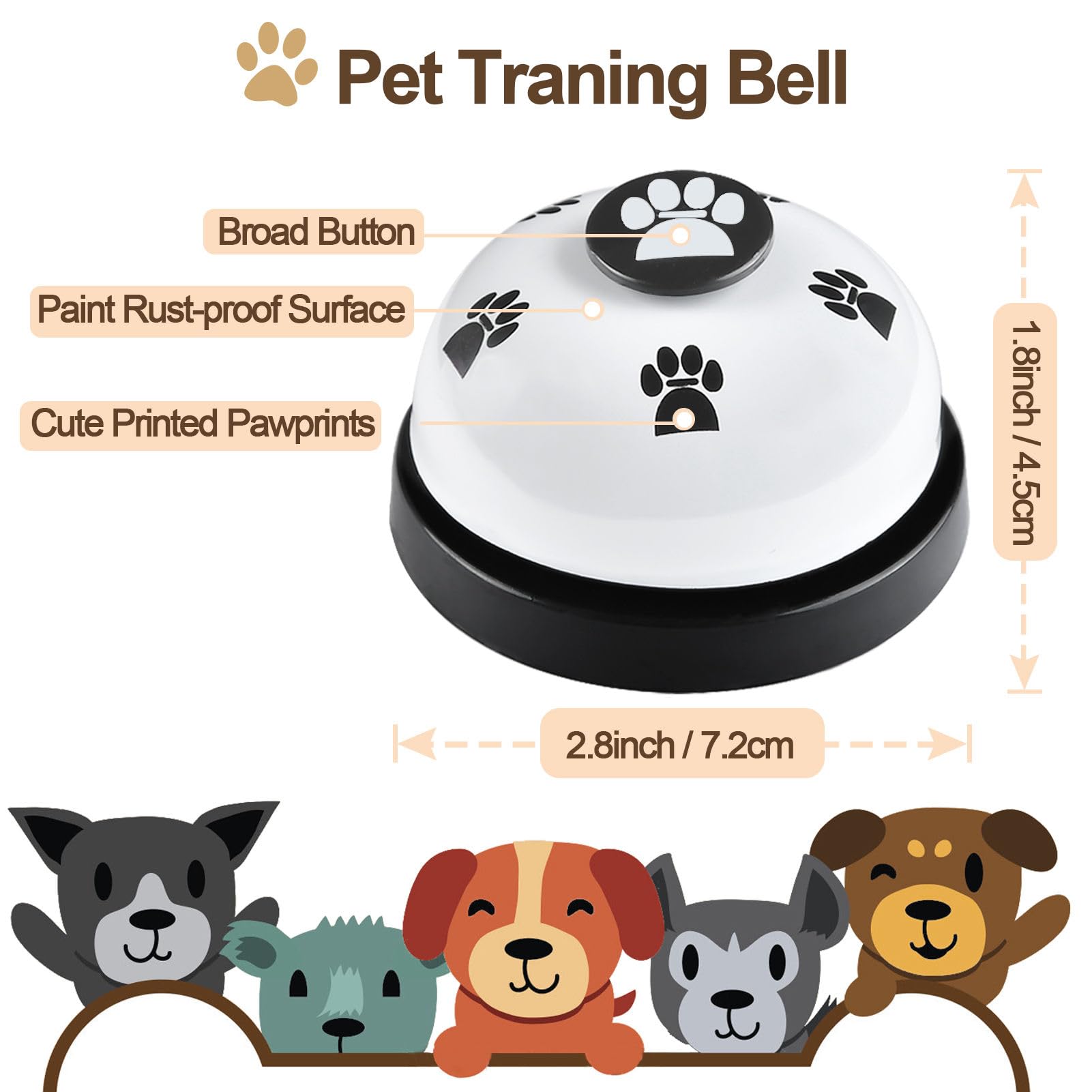 KEXIAVA comparaison taille montrant diamètre adapté aux chiots