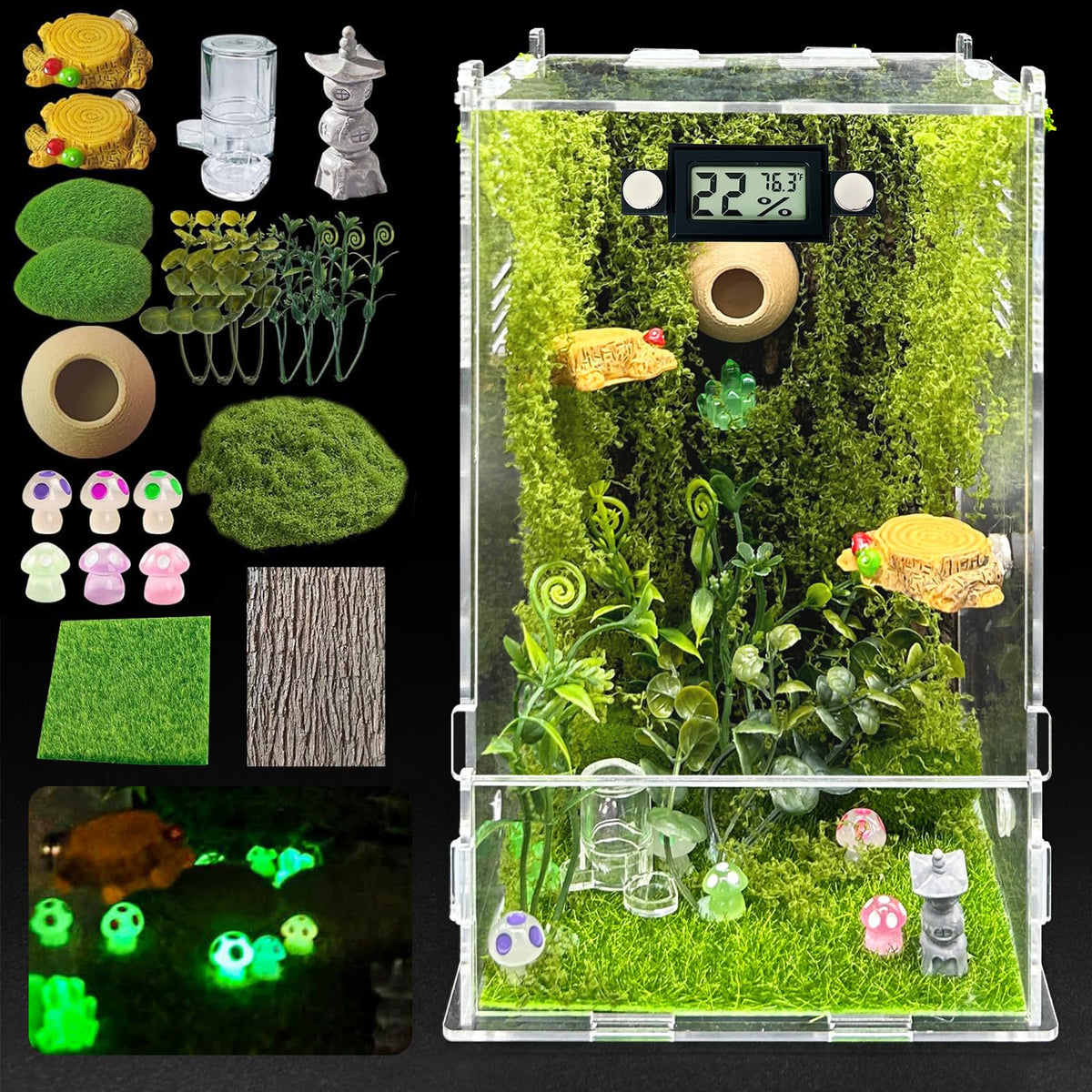 KFPSHLQE enclos verre face vue claire pour observation facile