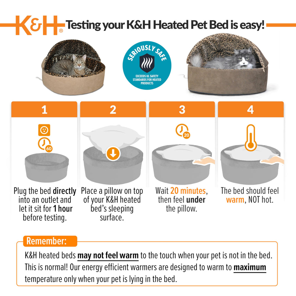 K&H motif léopard attractif encourageant l'acceptation du chat