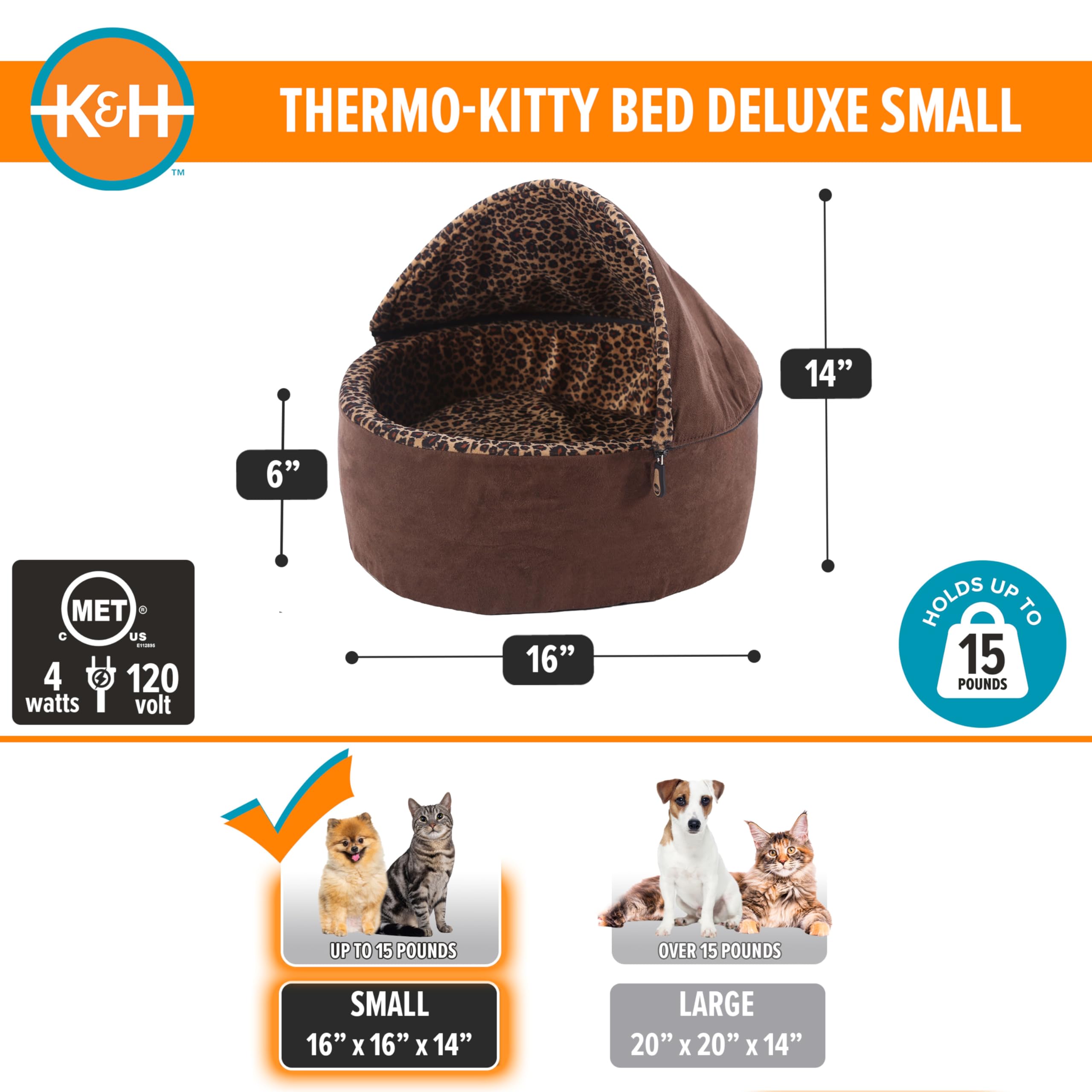 K&H gros plan rembourrage polyfil offrant soutien moelleux