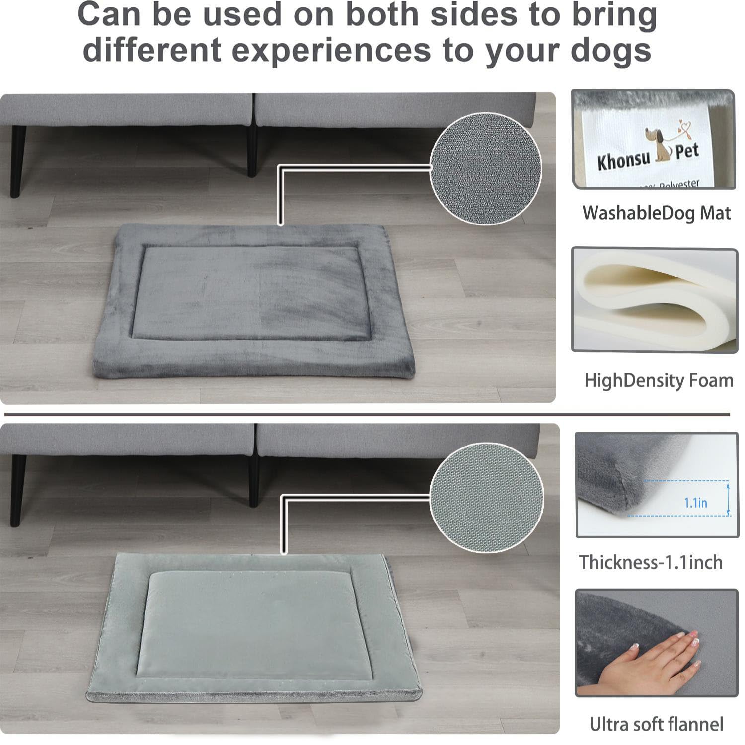 KHONSU PET détail flanelle douce offrant chaleur et confort au chien