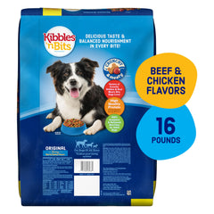 Kibbles 'n Bits zoom sur morceaux montrant texture et goût attrayant