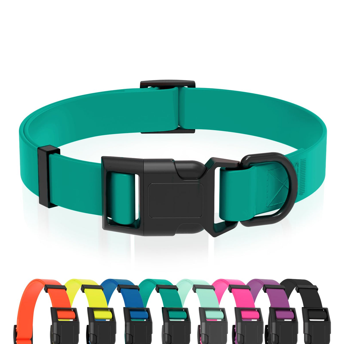 KIDDING PETS collier vert émeraude face avant montrant un design visible et moderne