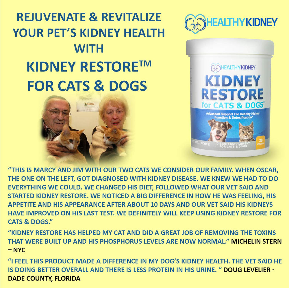 Chat acceptant Kidney Restore saupoudré sur sa nourriture pour soutien urinaire