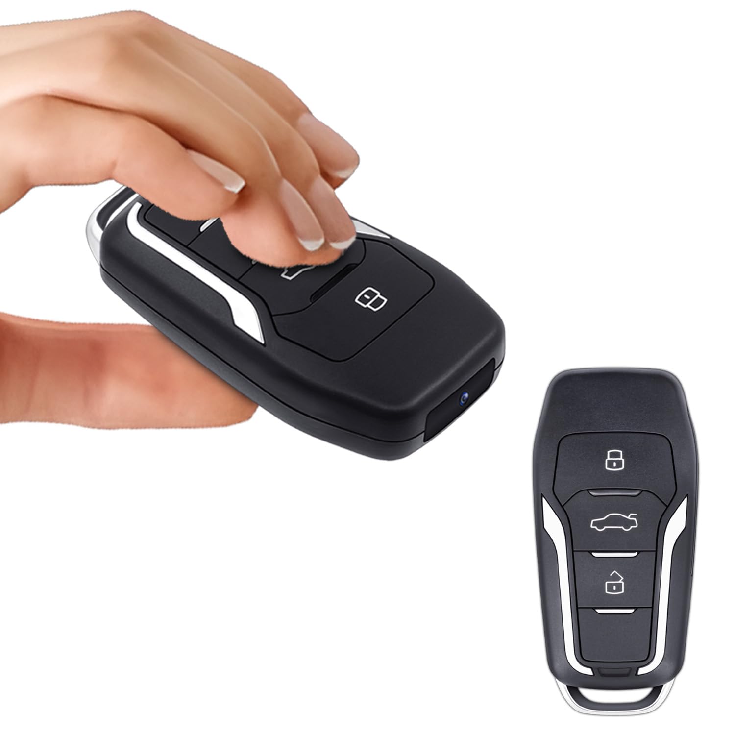 Kiewn porte-clés montrant la face avant et le design compact pour protection pratique
