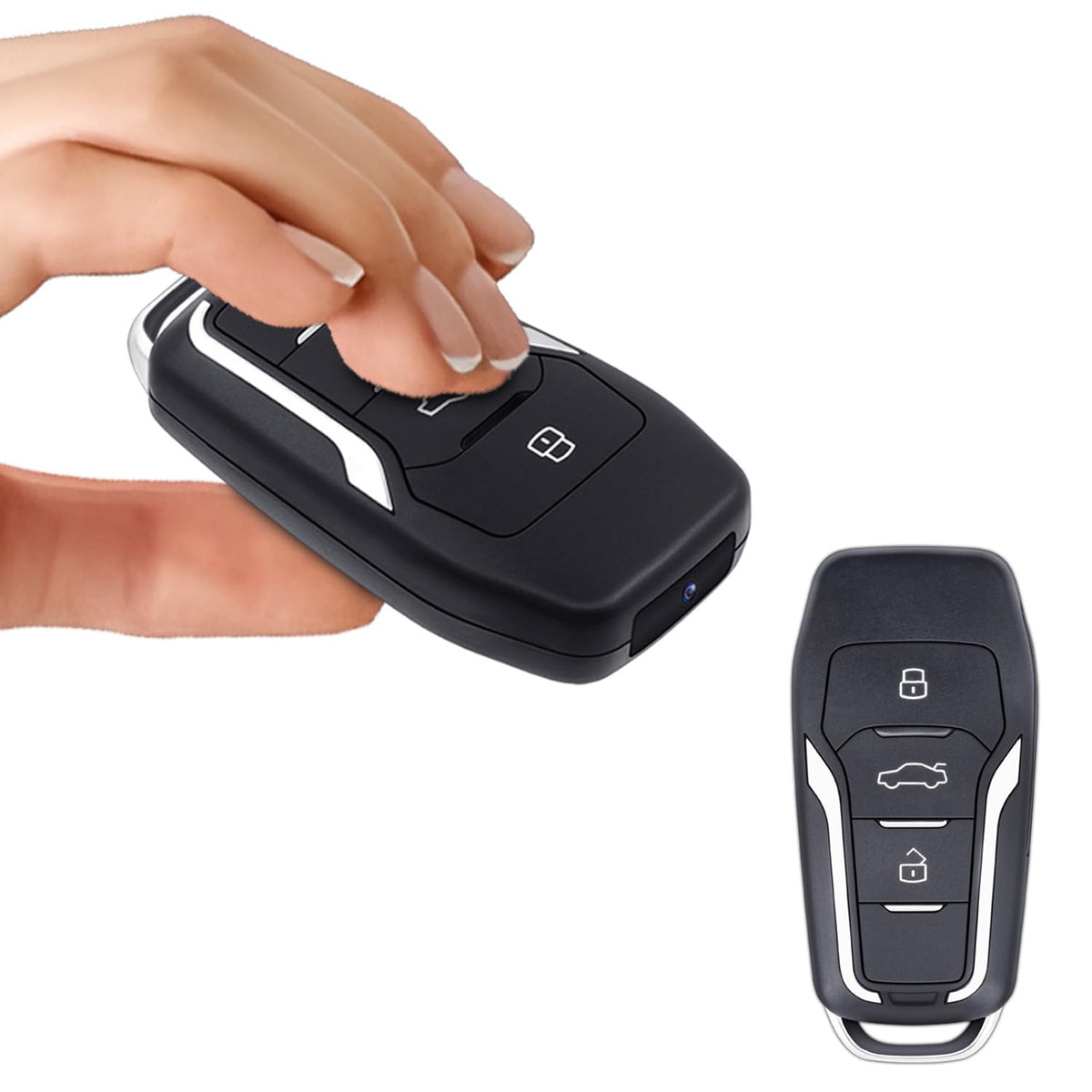 Kiewn porte-clés montrant la face avant et le design compact pour protection pratique