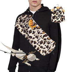 Kiiocwev sac polaire motif léopard protège et réchauffe le dragon barbu