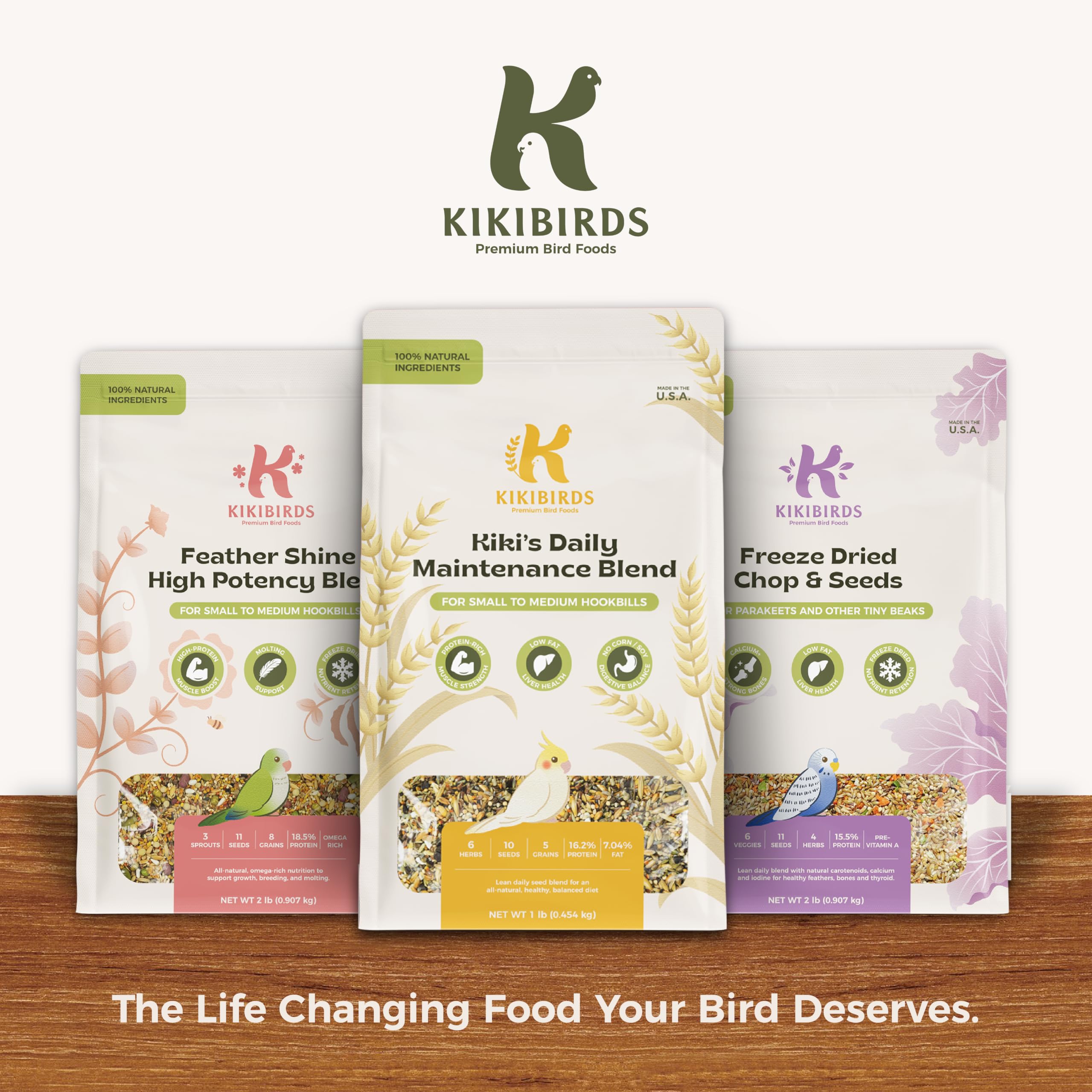 KikiBirds conservation en bocal hermétique pour fraîcheur prolongée