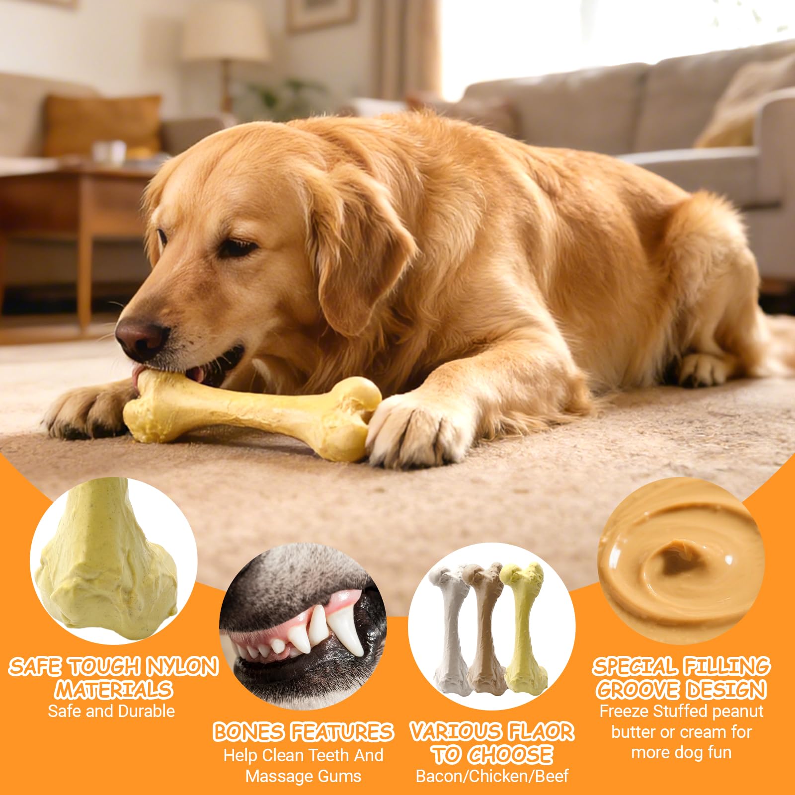KIMOO rainures remplies de pâte illustration jouissance prolongée pour chien